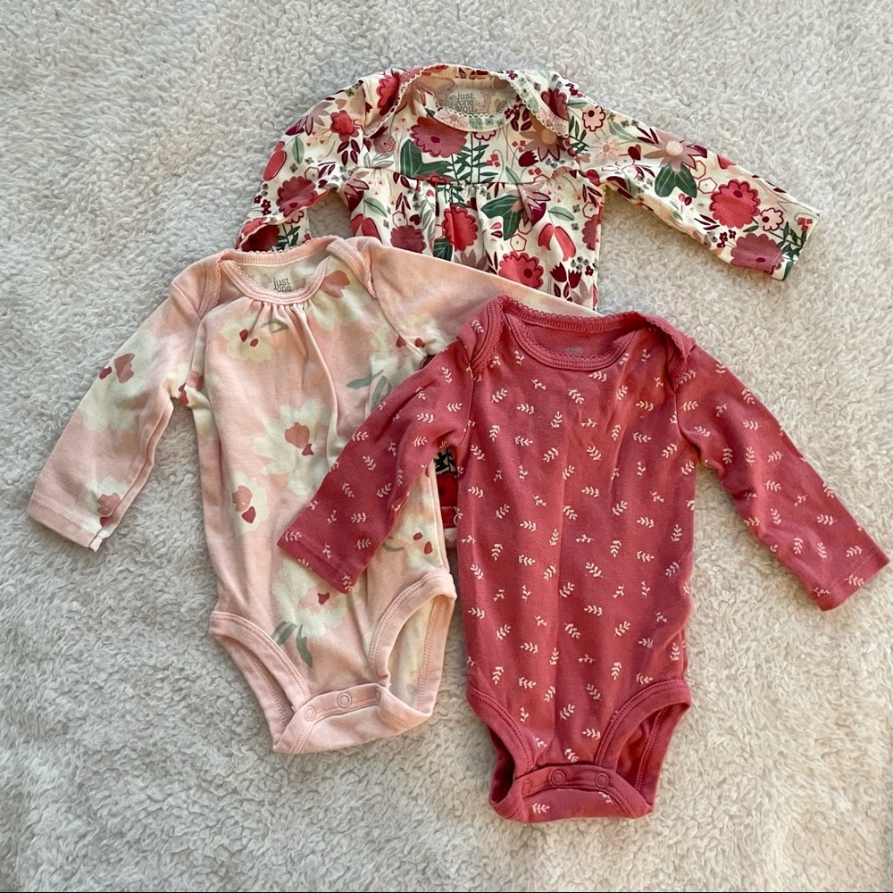 Carters Just One Me Floral Bodysuit Bundle
